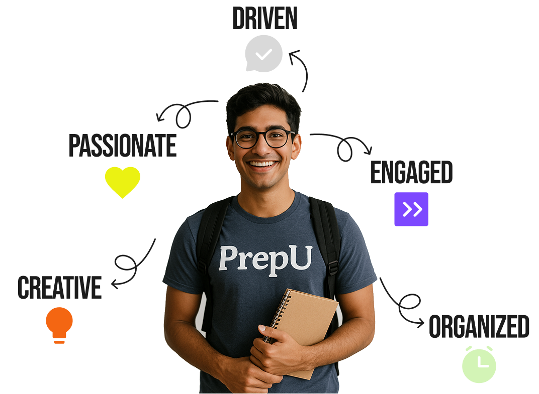 We are looking for a student who is Passionate, Driven, Engaged, Organized and Creative