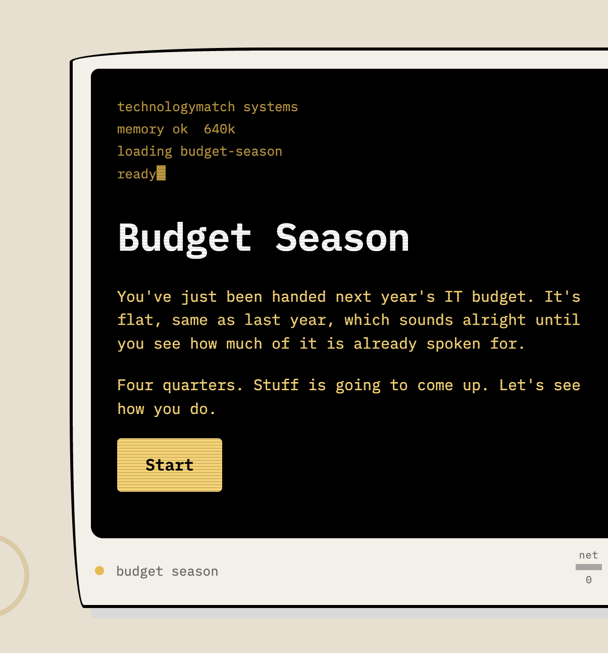 IT budget season game