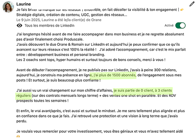 Victoire client Produscale