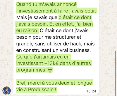 Victoire client Produscale