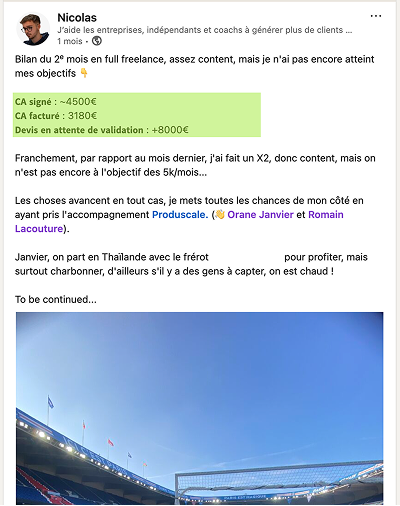 Victoire client Produscale
