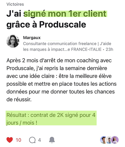 Victoire client Produscale