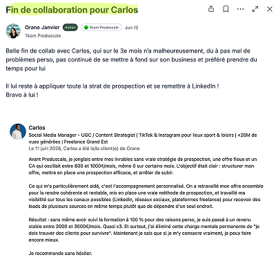 Victoire client Produscale