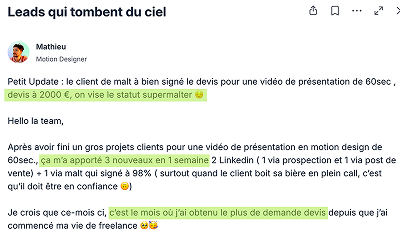 Victoire client Produscale