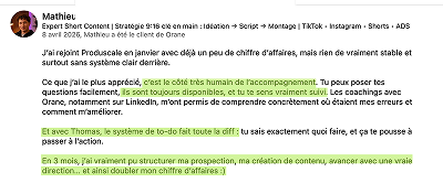 Victoire client Produscale