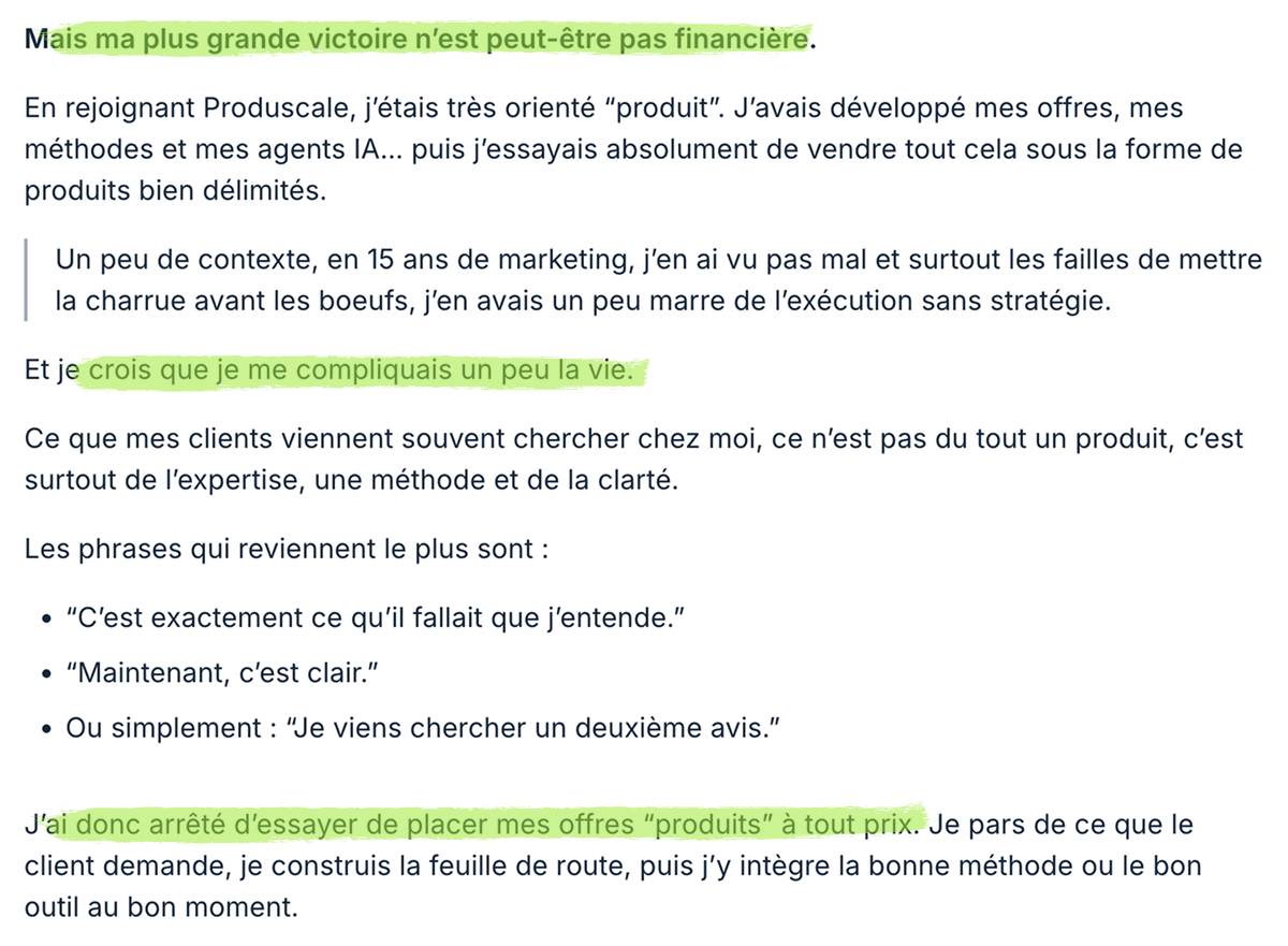 Victoire client Produscale