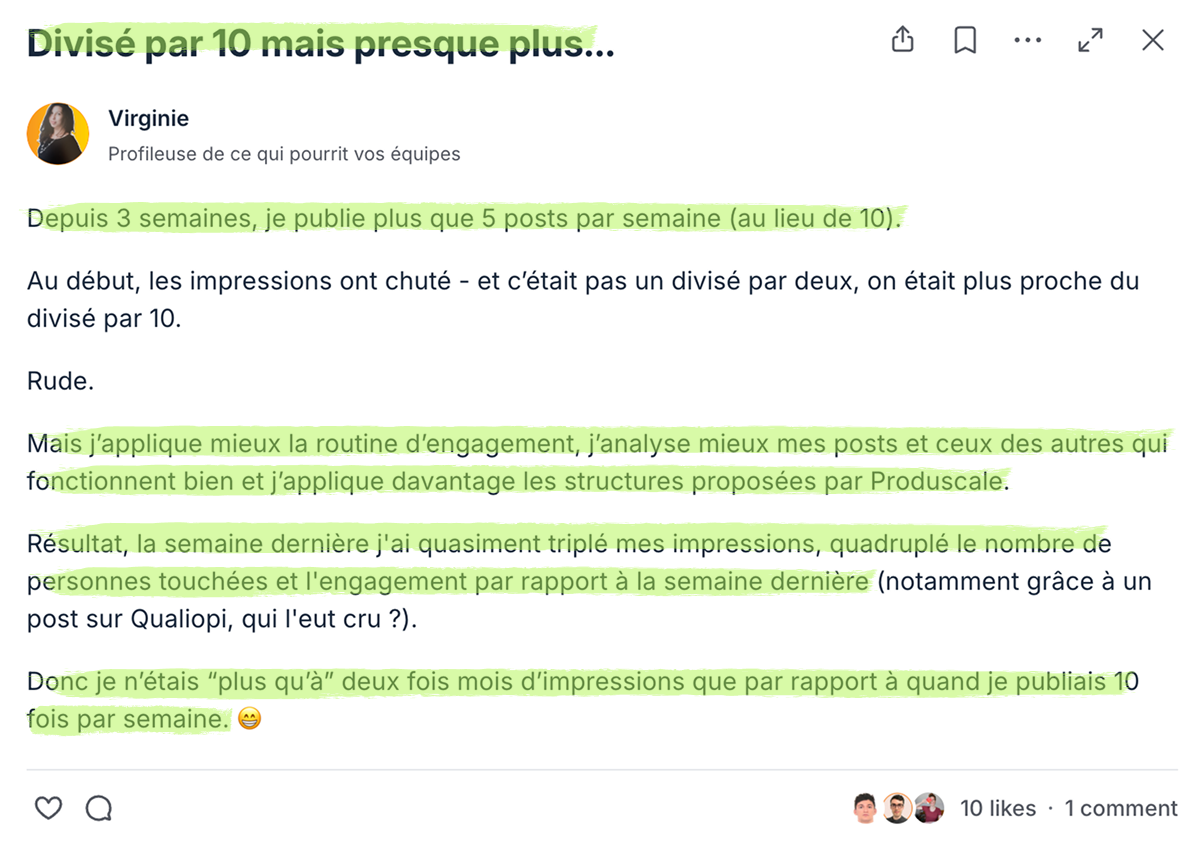 Victoire client Produscale