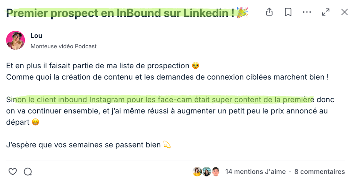 Victoire client Produscale