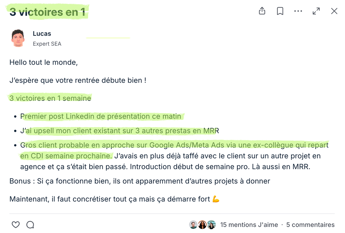 Victoire client Produscale
