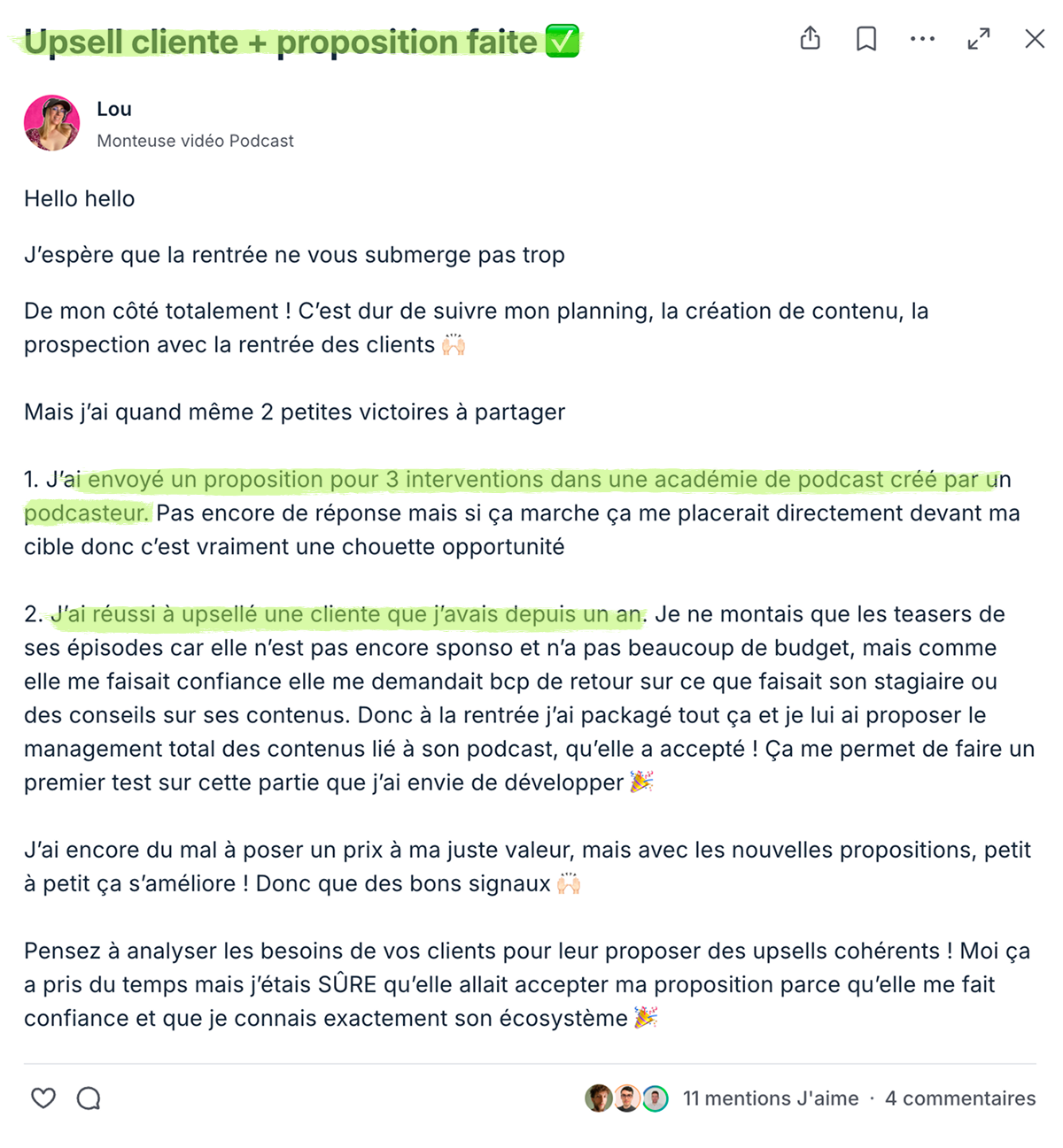 Victoire client Produscale