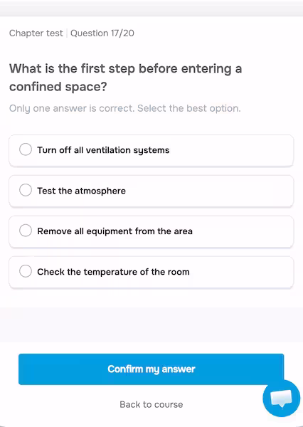 test confined space entry