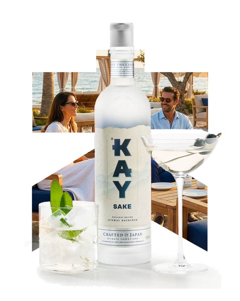 Kay Sake logo met de fles er voor