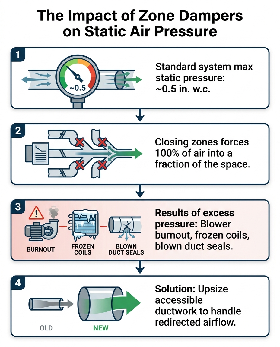 The Impact of Zone Dampers on Static Air Pressure