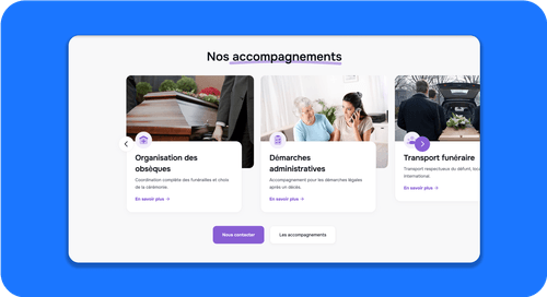 Création du site web Assistance Funéraire SG, pompes funèbres à Saint-Étienne
