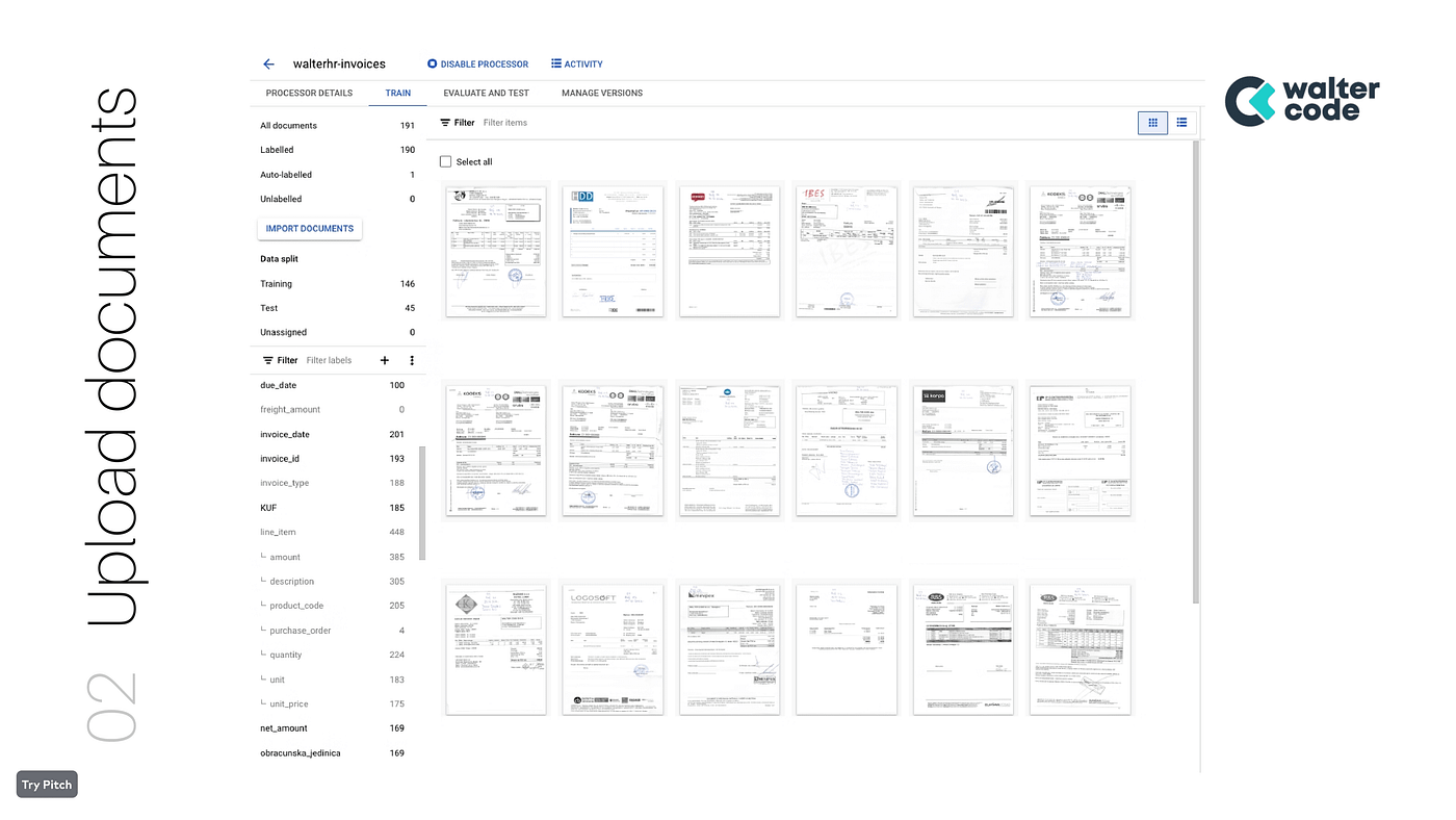 Text graphic explaining how documents are uploaded to a platform or model