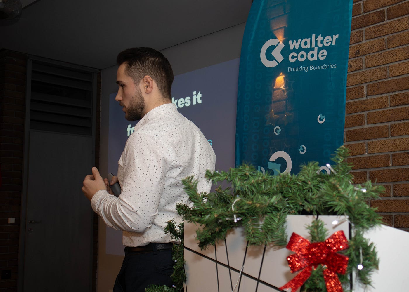 Man leading a workshop session