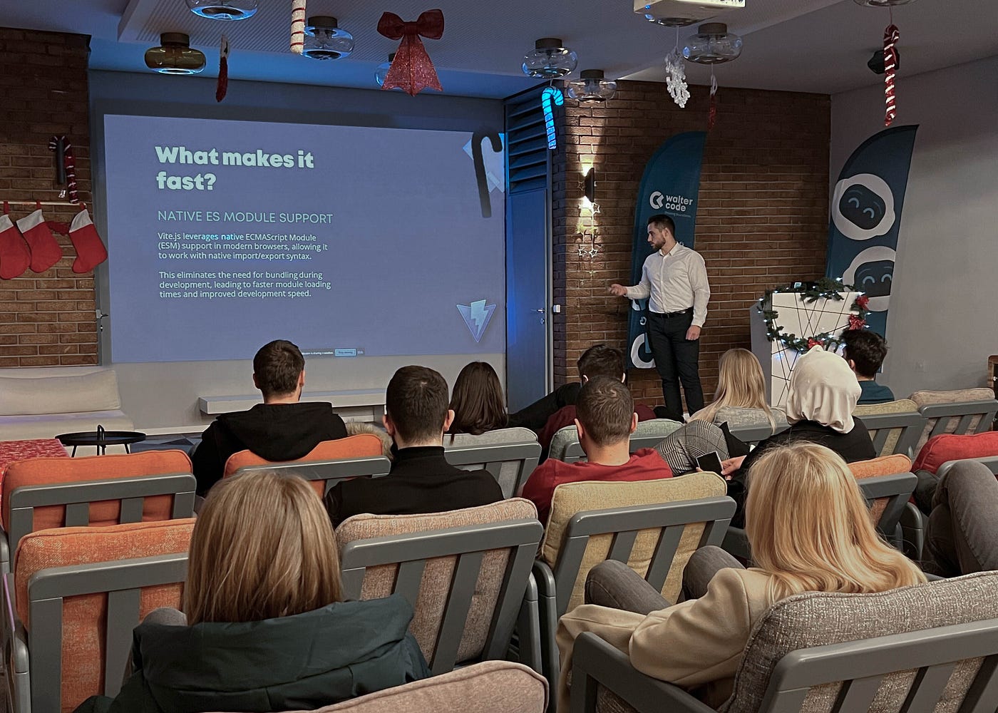 Work colleagues paying attention during a team session