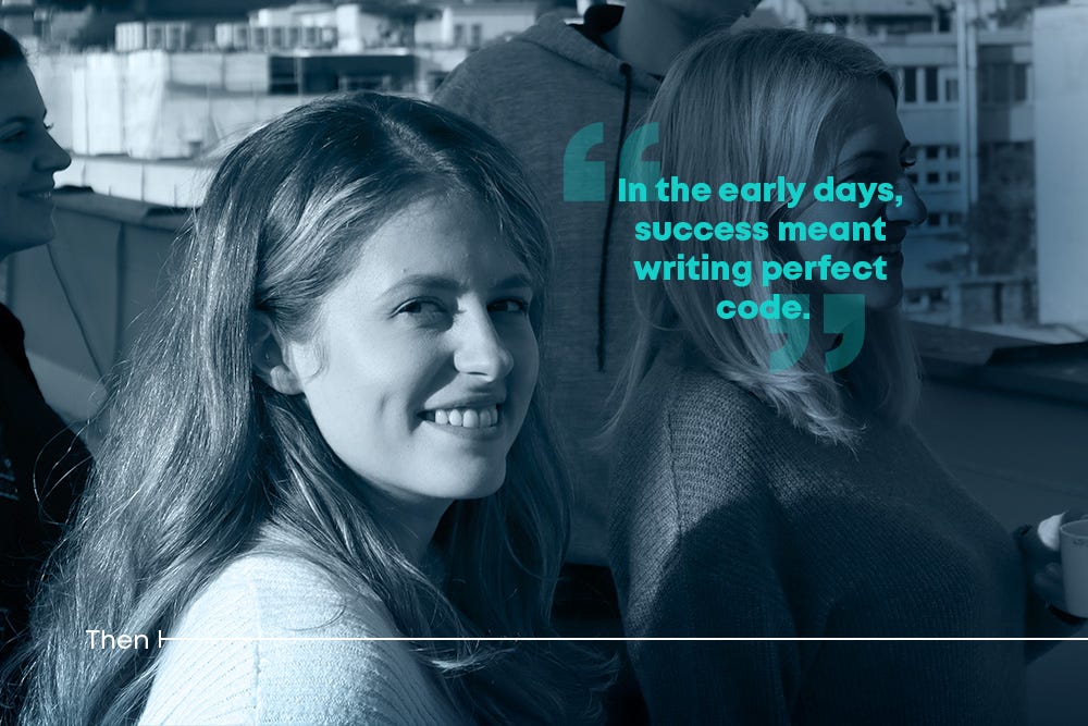 Woman captured smiling for a workplace photo