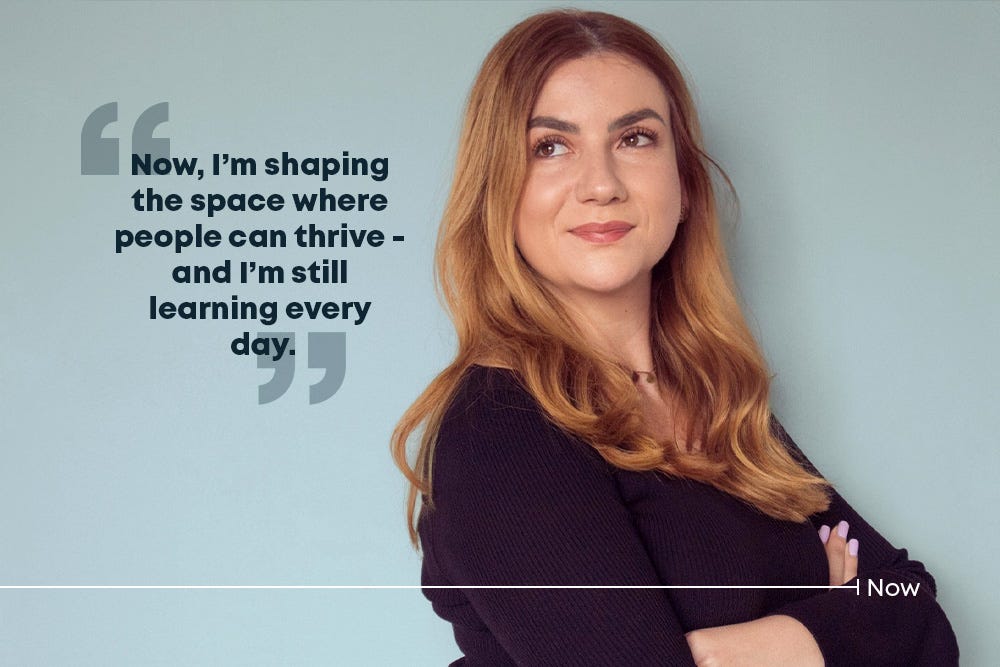 Portrait of a woman standing and posing for the camera