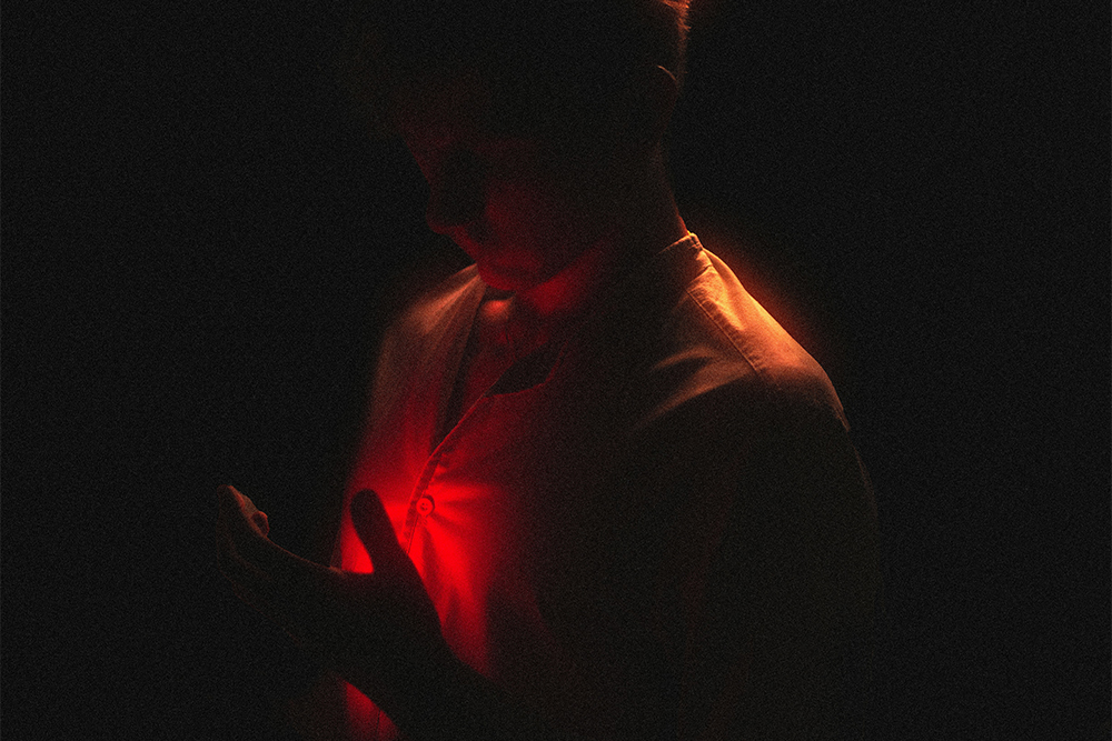 Abstract illustration with dynamic shapes and colors for blog content