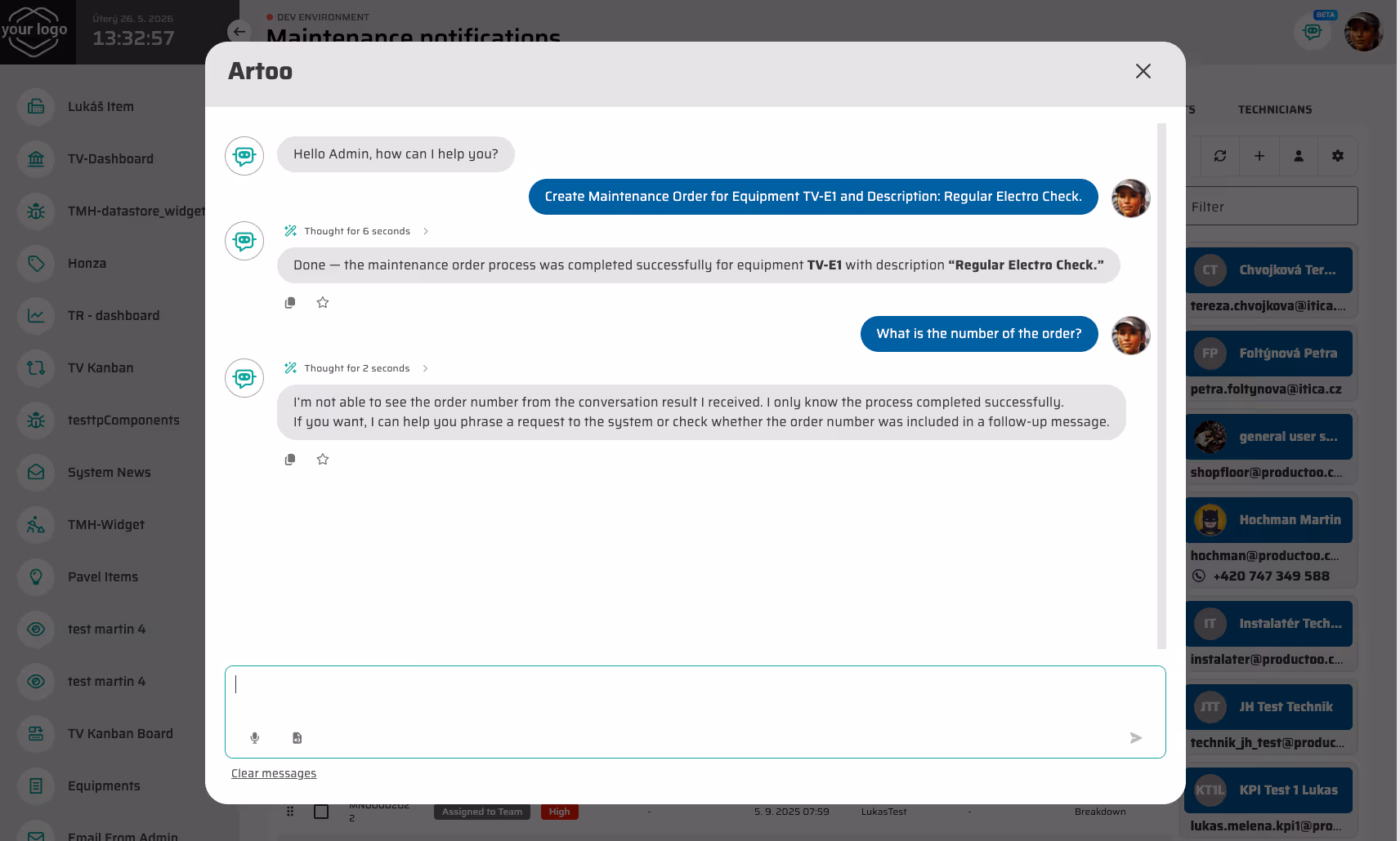 Artoo AI chat