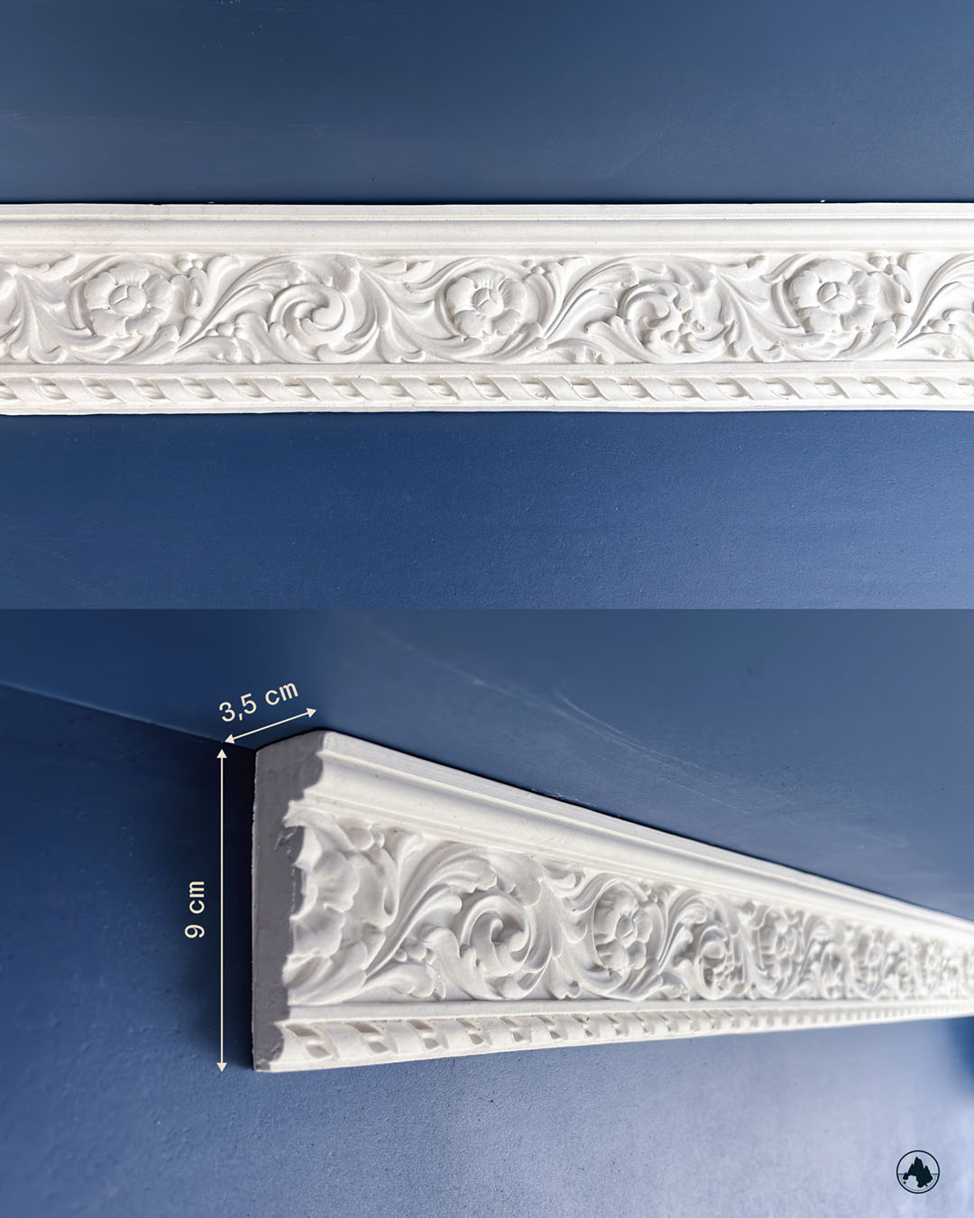Cornice in gesso su misura.