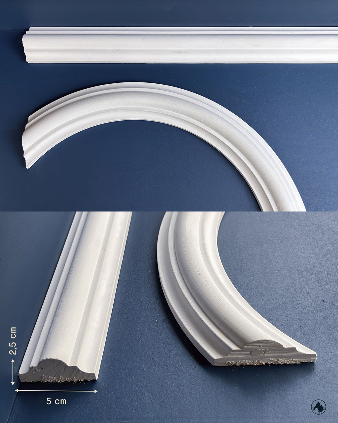 Cornice in gesso su misura.