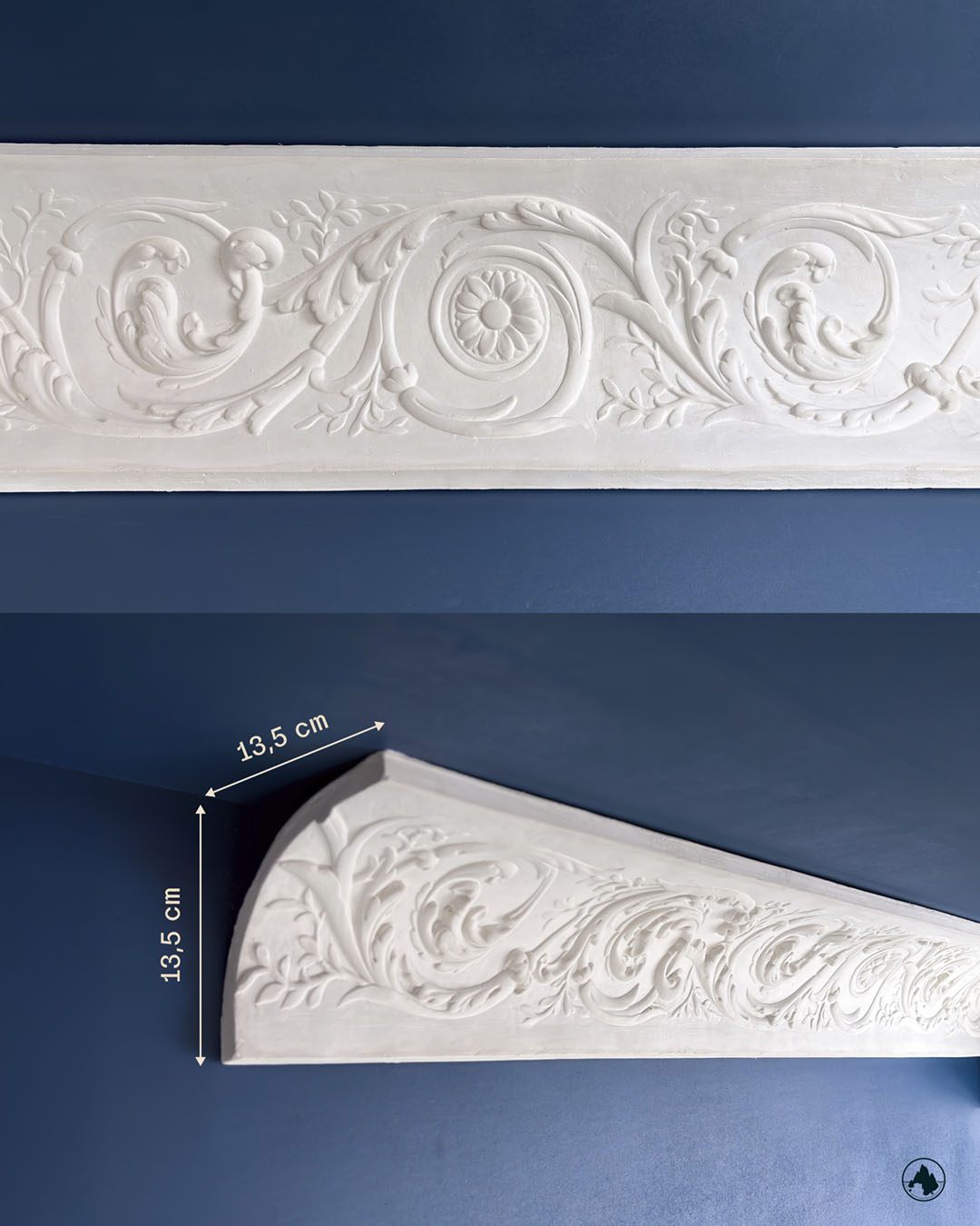 Cornice in gesso su misura.