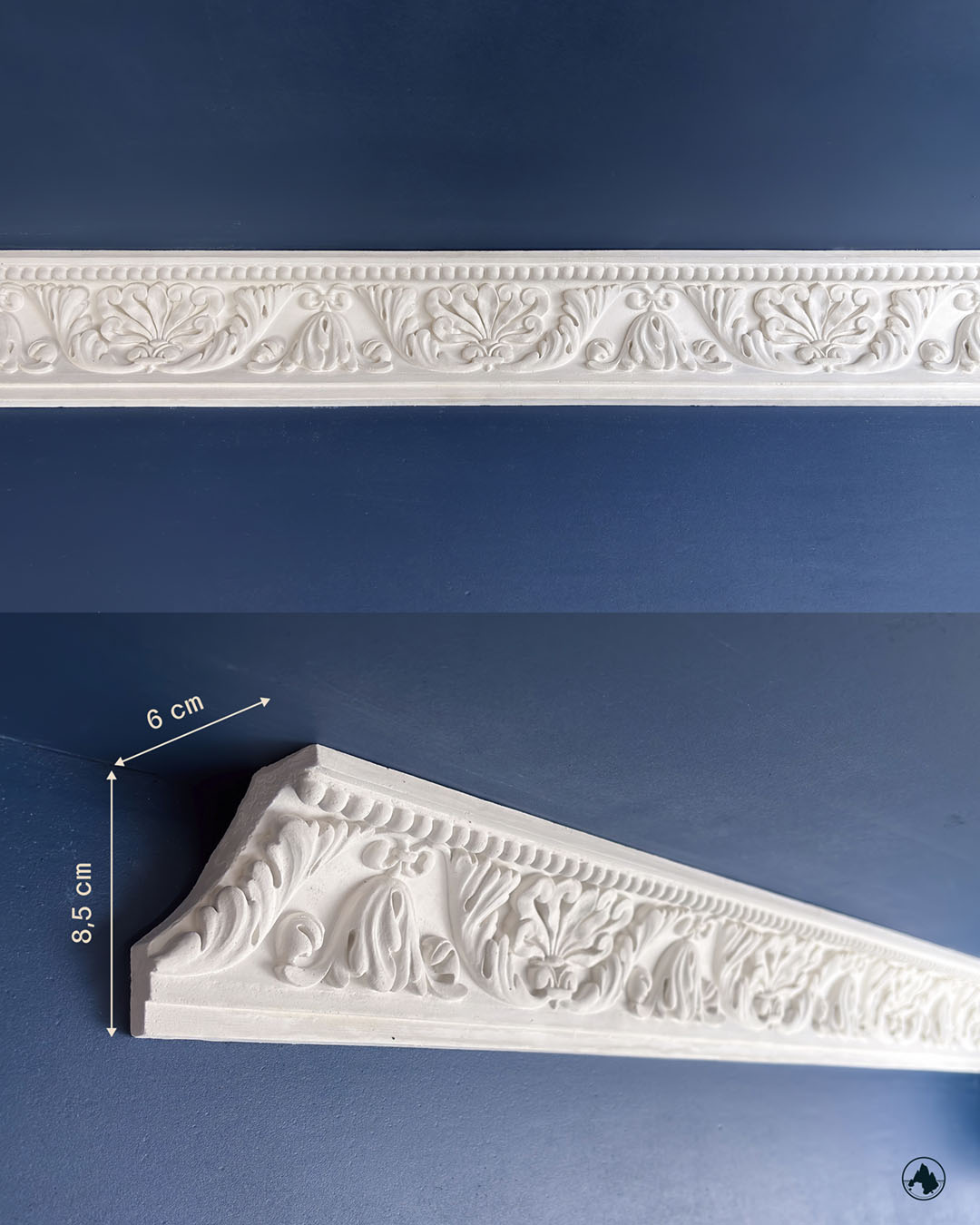 Cornice in gesso su misura.