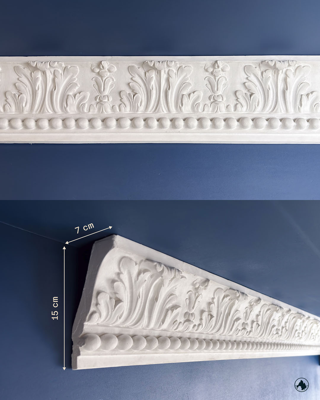 Cornice in gesso su misura.