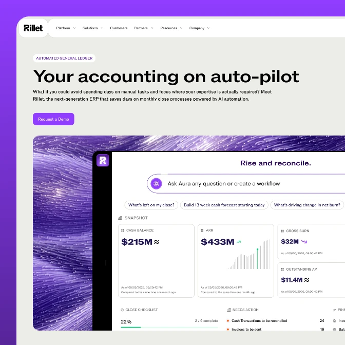 Rillet website designed by StanVision
