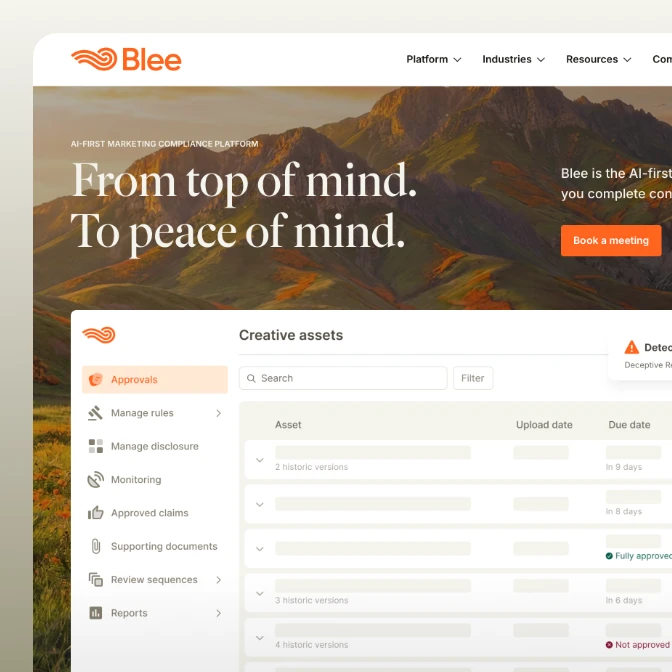 Blee website designed by StanVision
