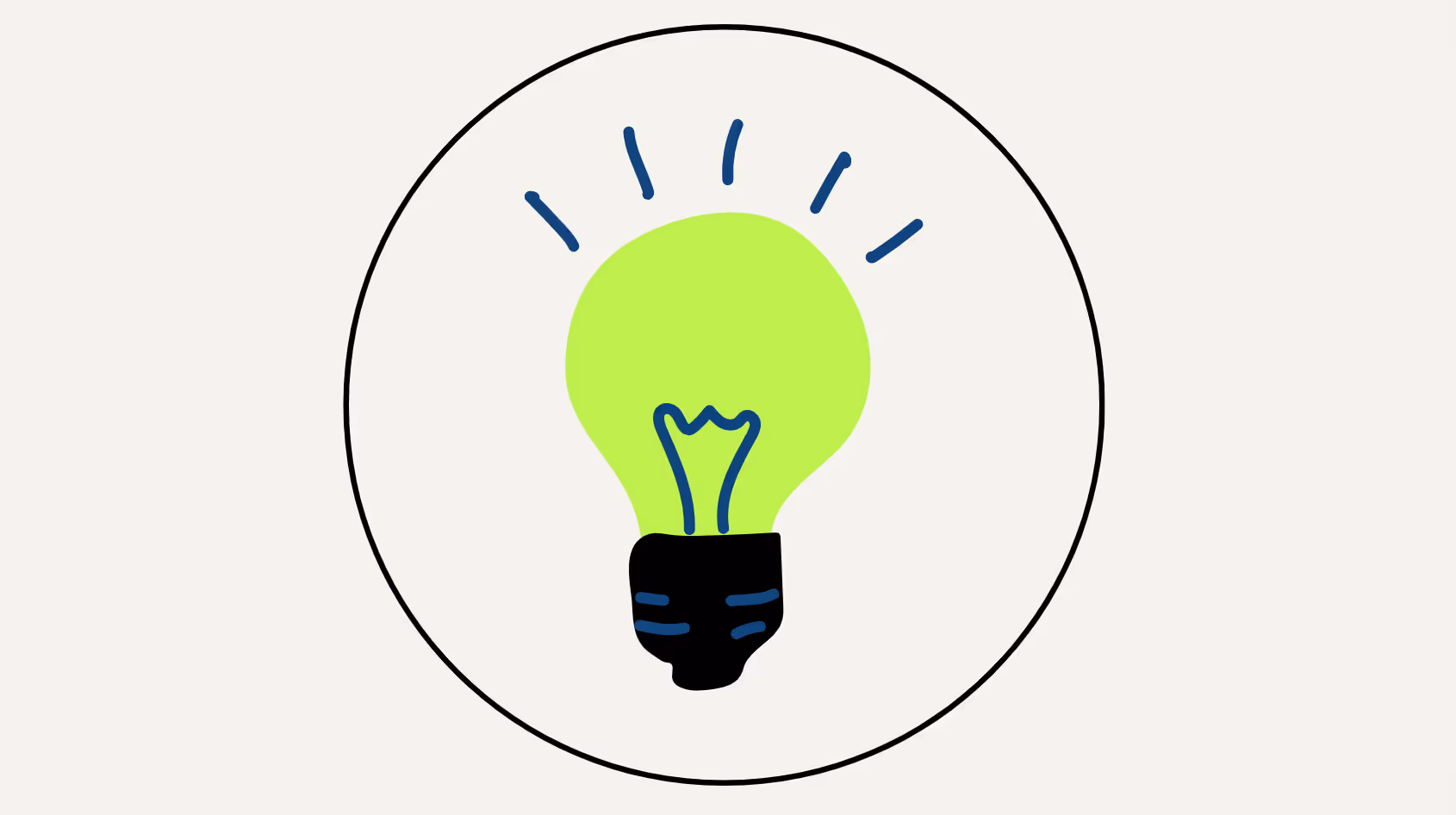 Illustration of selling point with glowing green light bulb.