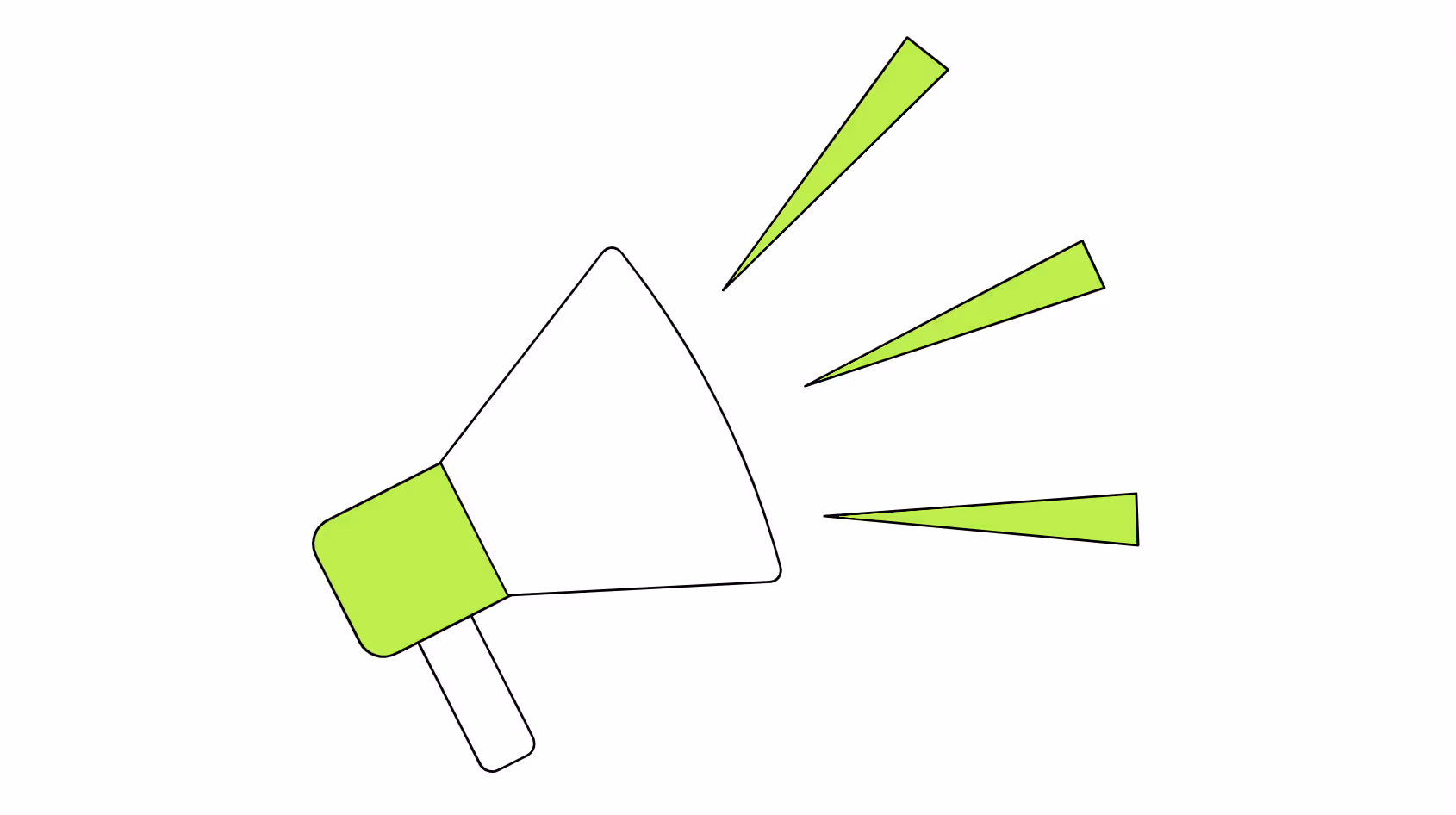 Illustration of brand voice and core values with a megaphone.
