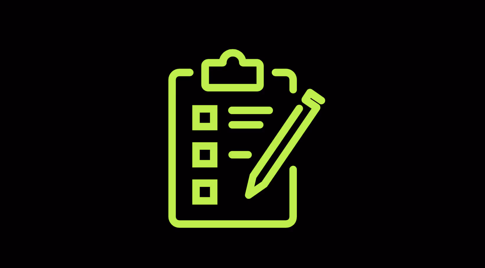 Illustration of a clipboard with a checklist and a pencil