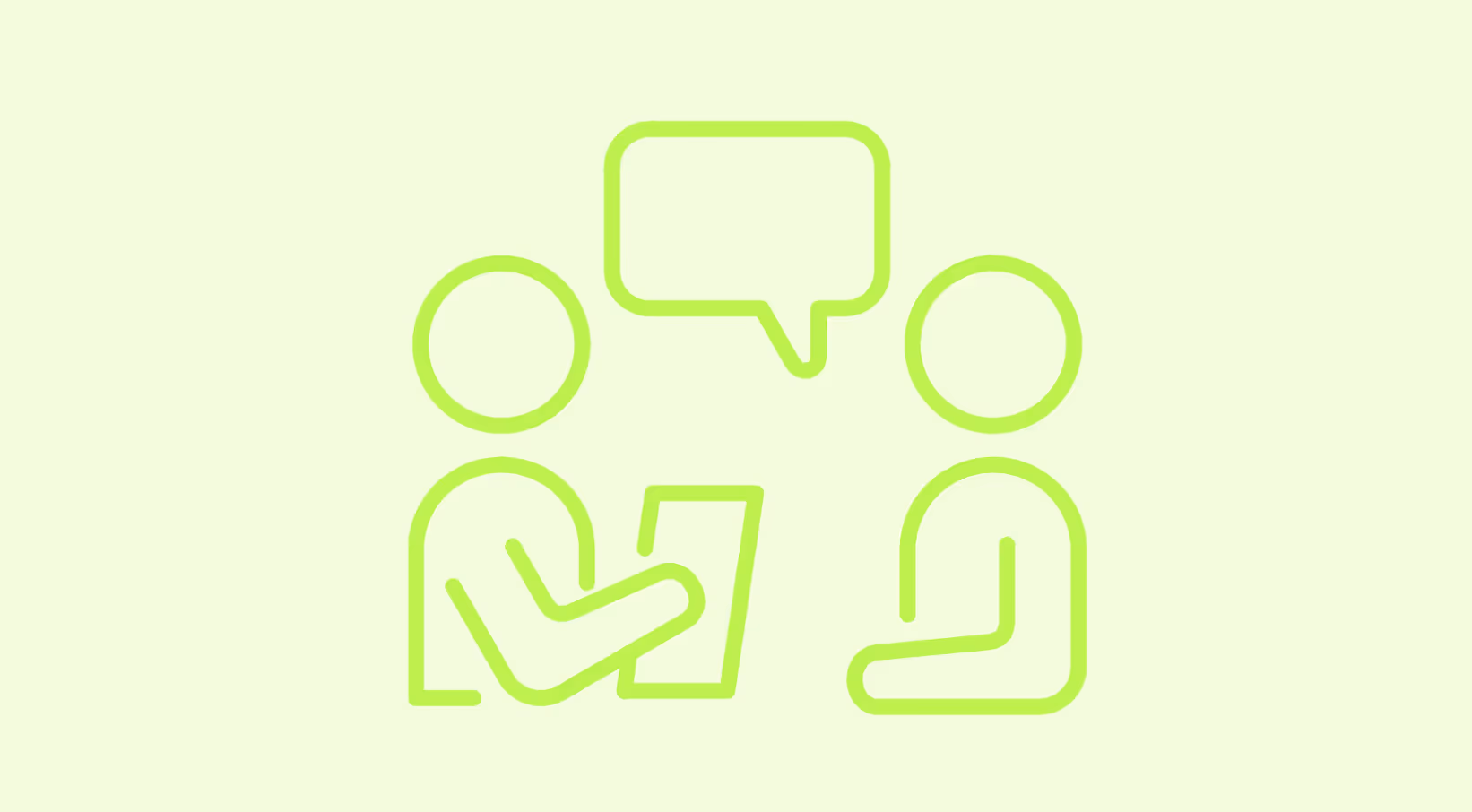 Illustration of two people having a conversation