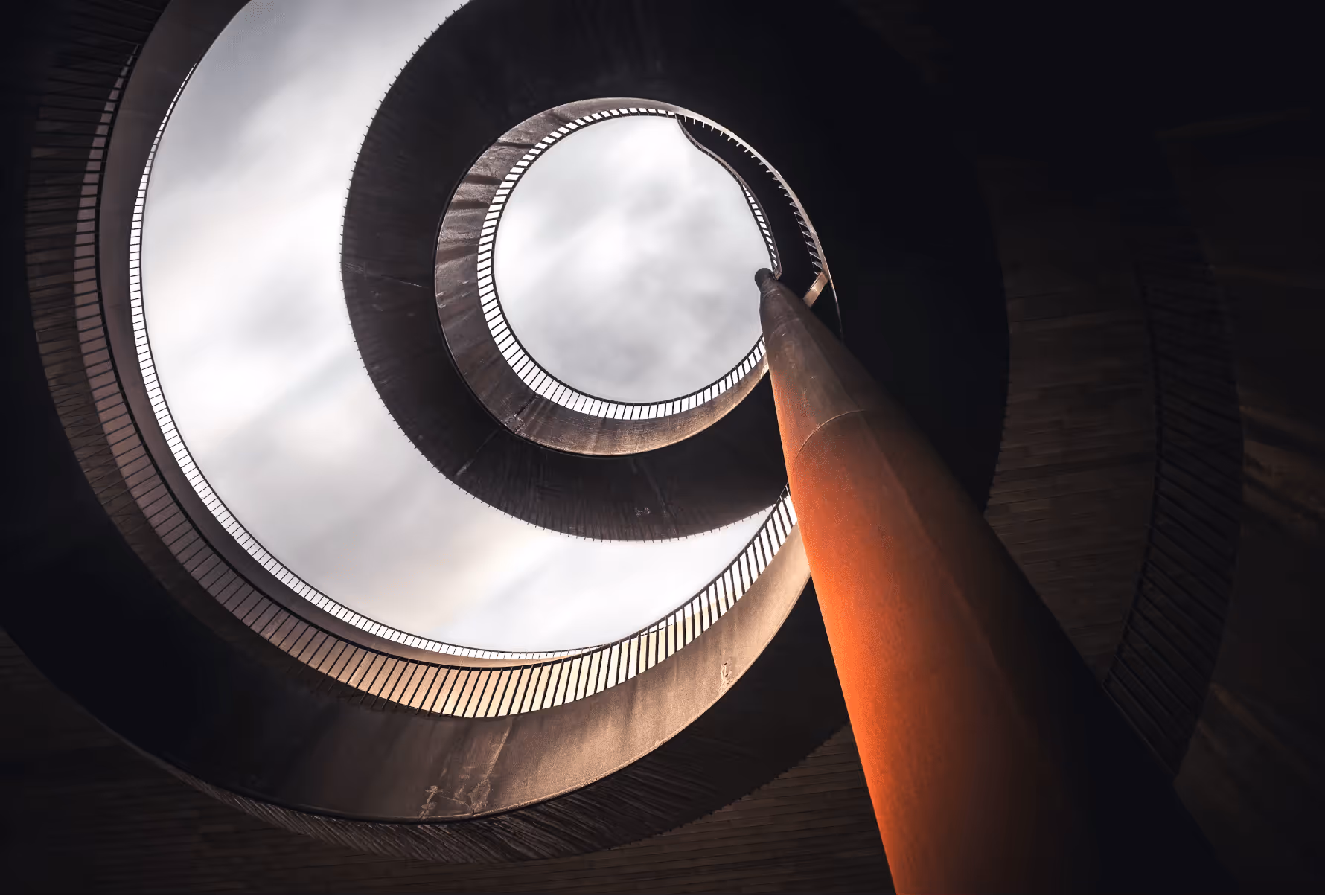 Spiral staircase represent review round for better design