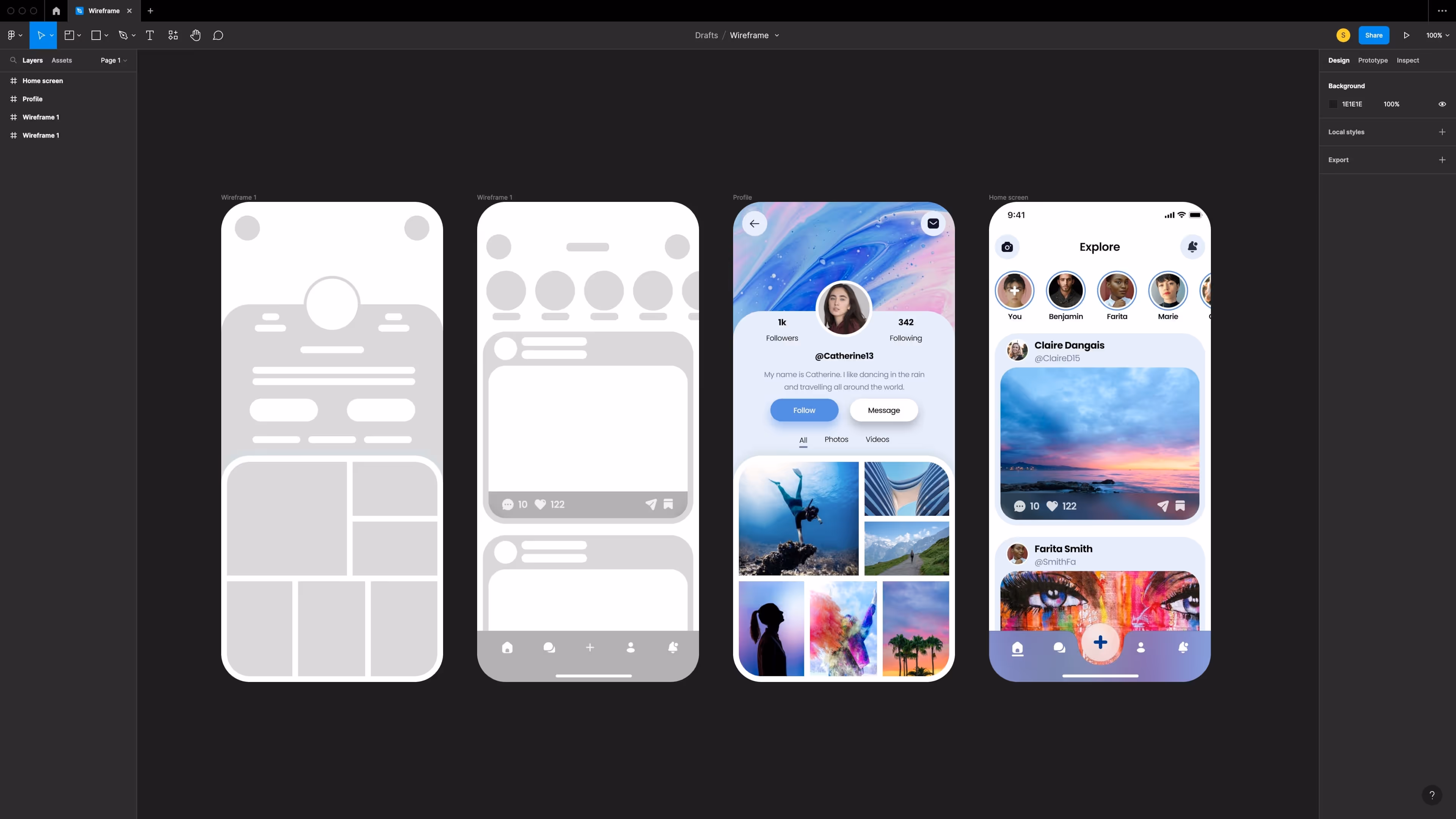 Illustration of a webpage layout, symbolizing tools used for creating wireframes in UI/UX design