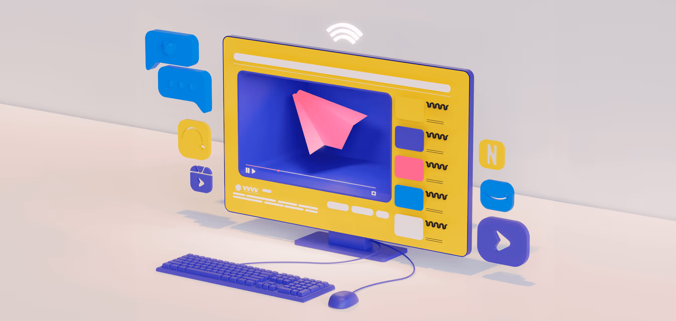 3D animated icons enhancing the user interface created by a UI UX design agency