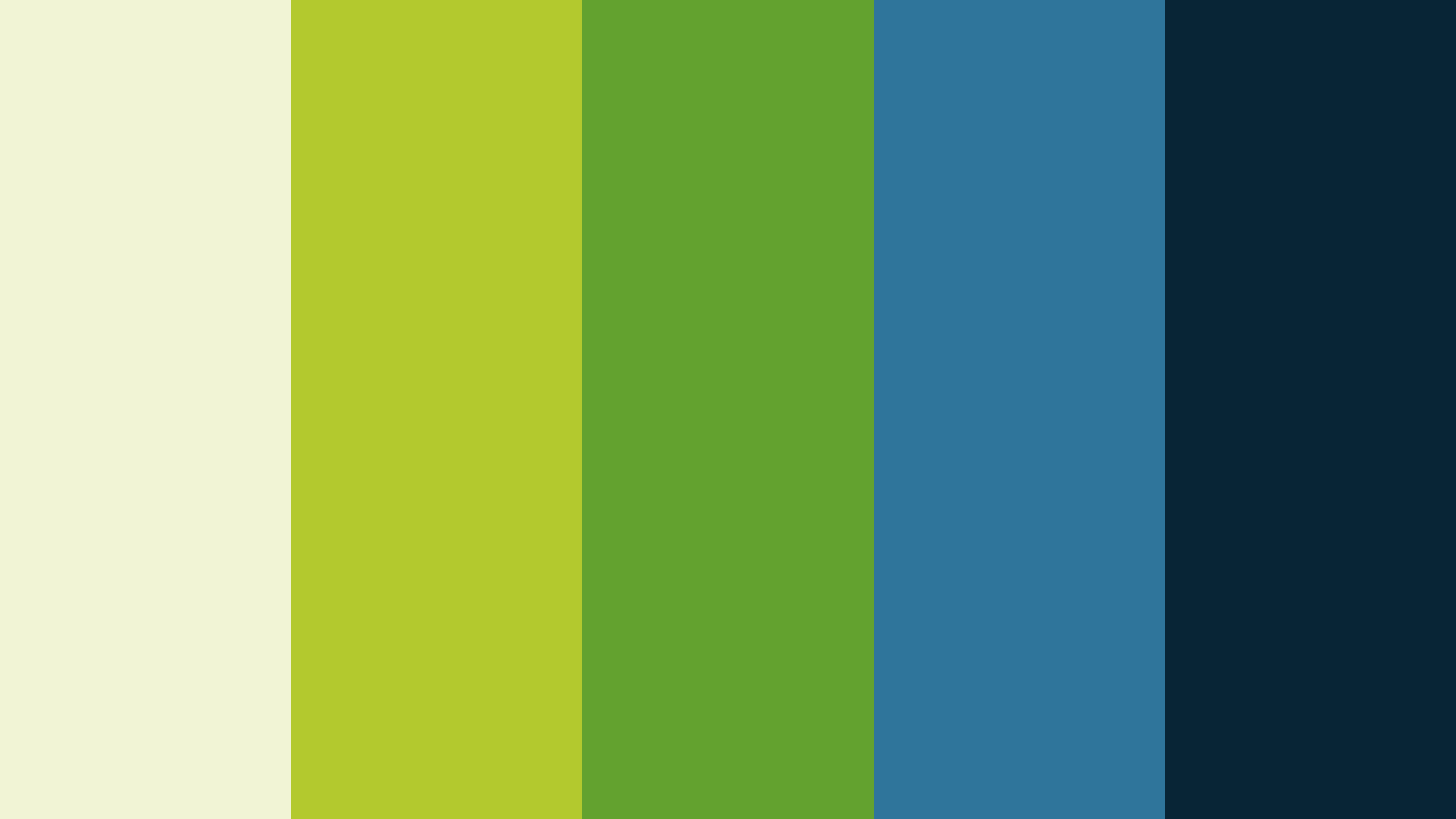 Shades of green to blue gradient illustration of analogous
