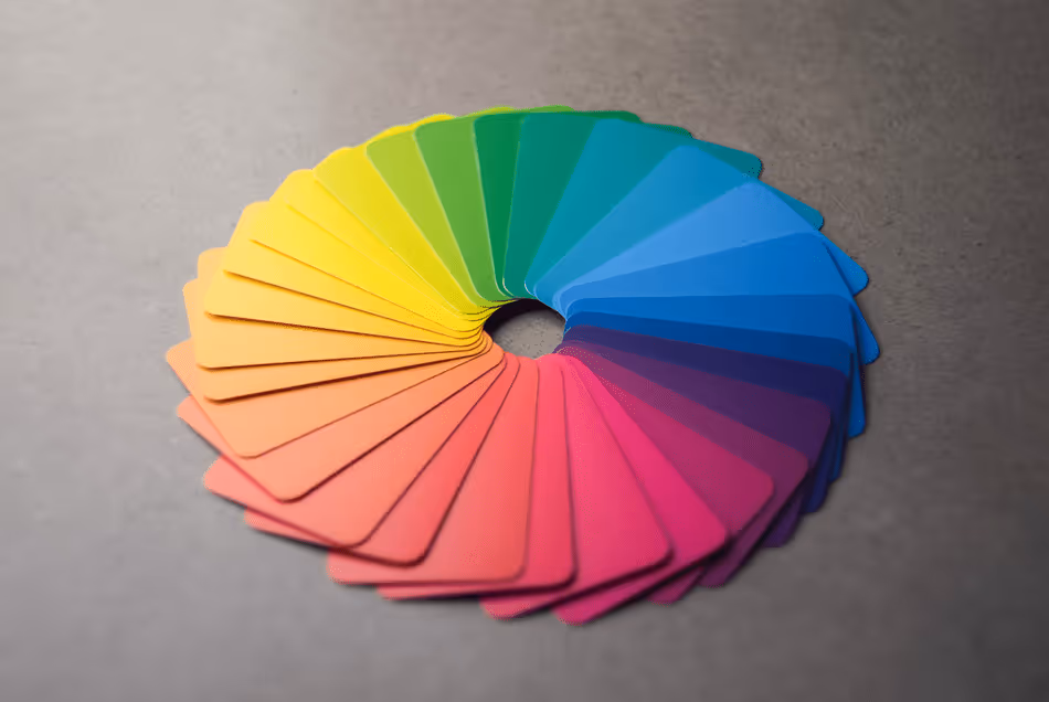 Color swatches synchronized in a circle