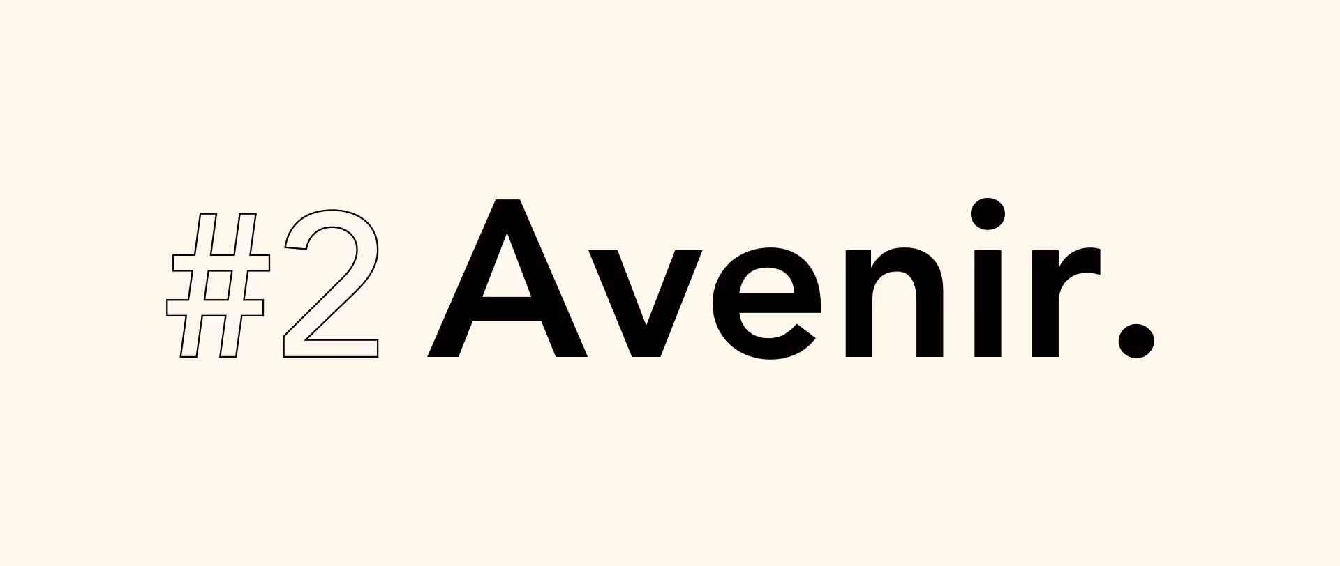 Avenir text in bold font