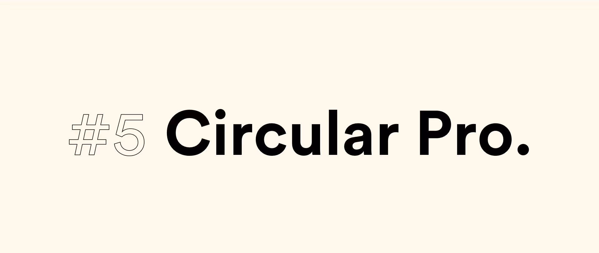 Circular Pro text in bold font