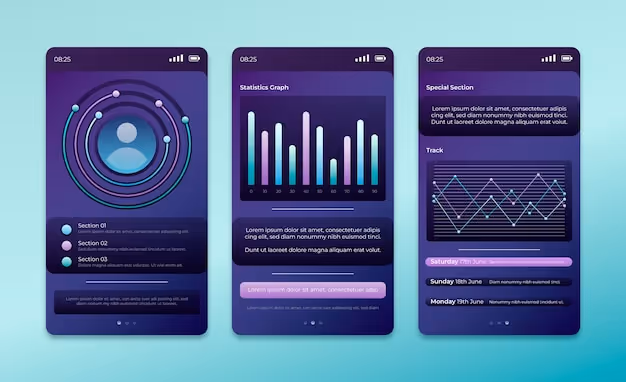 Gradient dark mode app template