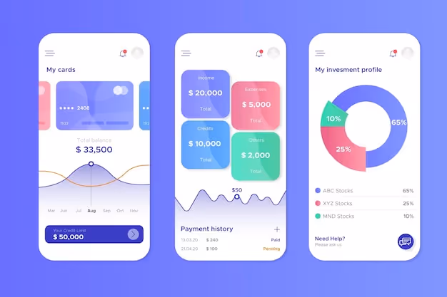 Banking app interface