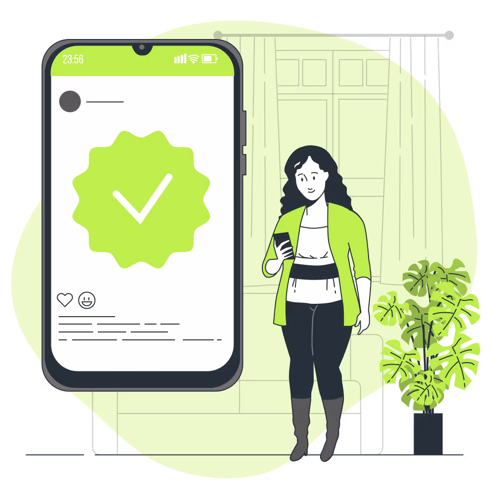 Badge with a check mark a sign on improved quality