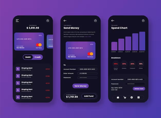 Payment gateway UI mobile app design
