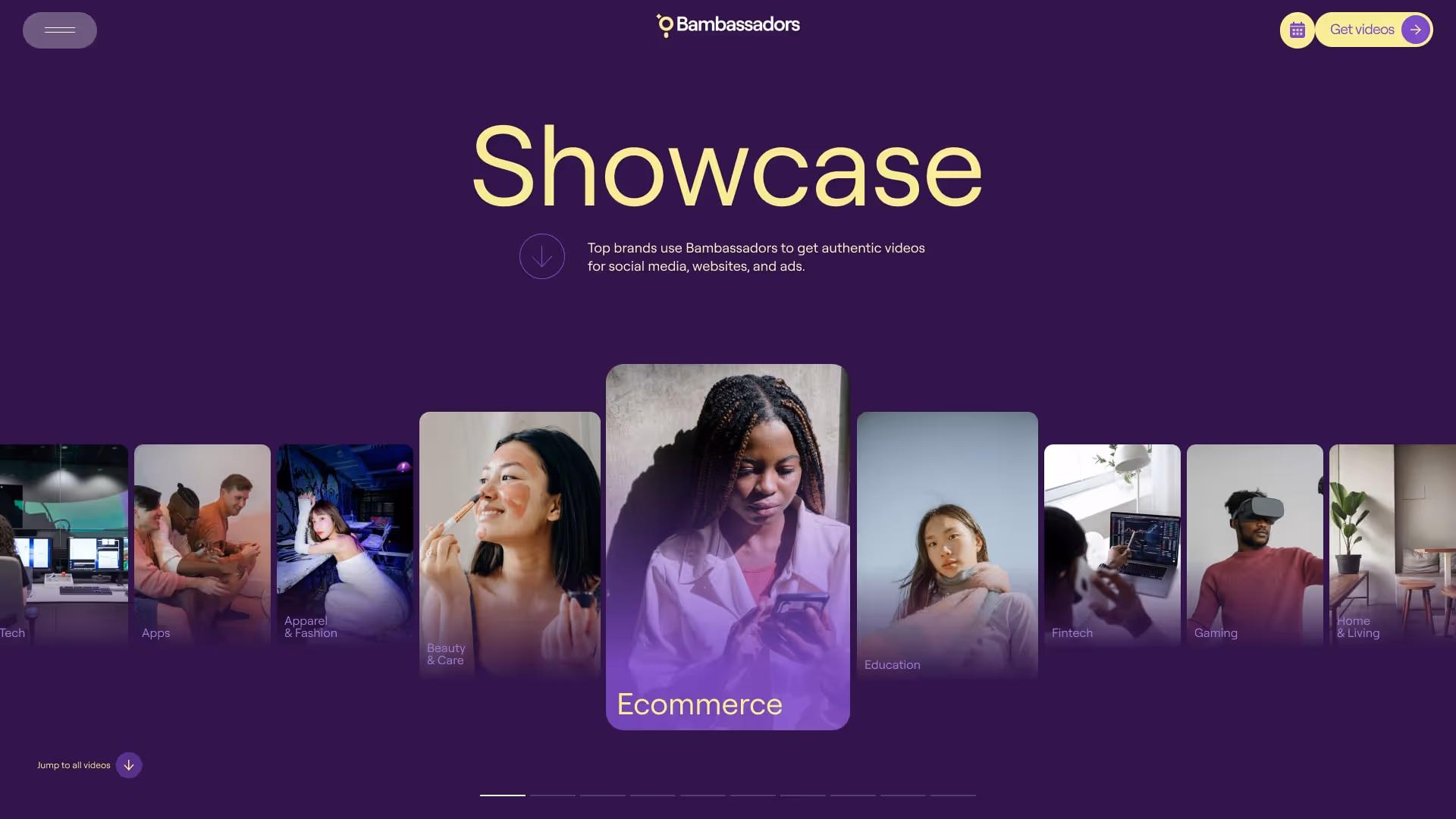 We designed a website for our partners Bambassadors in purple -> www.bambassadors.com