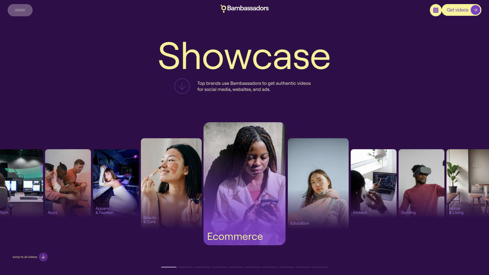 We designed a website for our partners Bambassadors in purple -> www.bambassadors.com