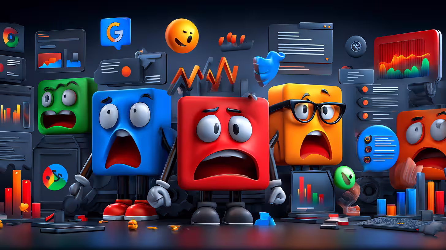 Multiple mismatched UI components, showing how inconsistent design patterns confuse users and break trust.